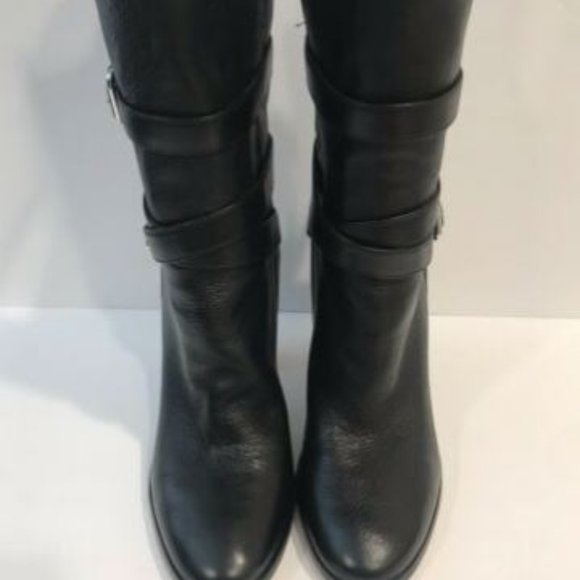 Coach ALEXANDRA Black Leather Boot Mid Calf - Picture 4 of 4